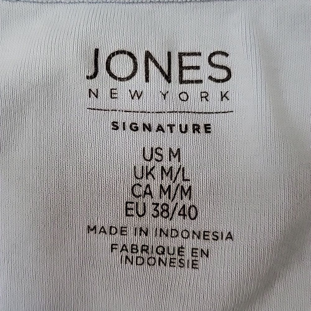 JONES NEW YORK SIGNATURE WOMENS COTTON VNECK TEE SIZE MEDIUM - Picture 3 of 7